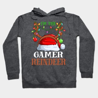 Im The Gamer Reindeer Christmas Funny Pajamas Funny Christmas Gift Hoodie